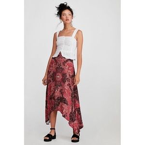 Free People At the Shore Boho Midi Skirt Size 6